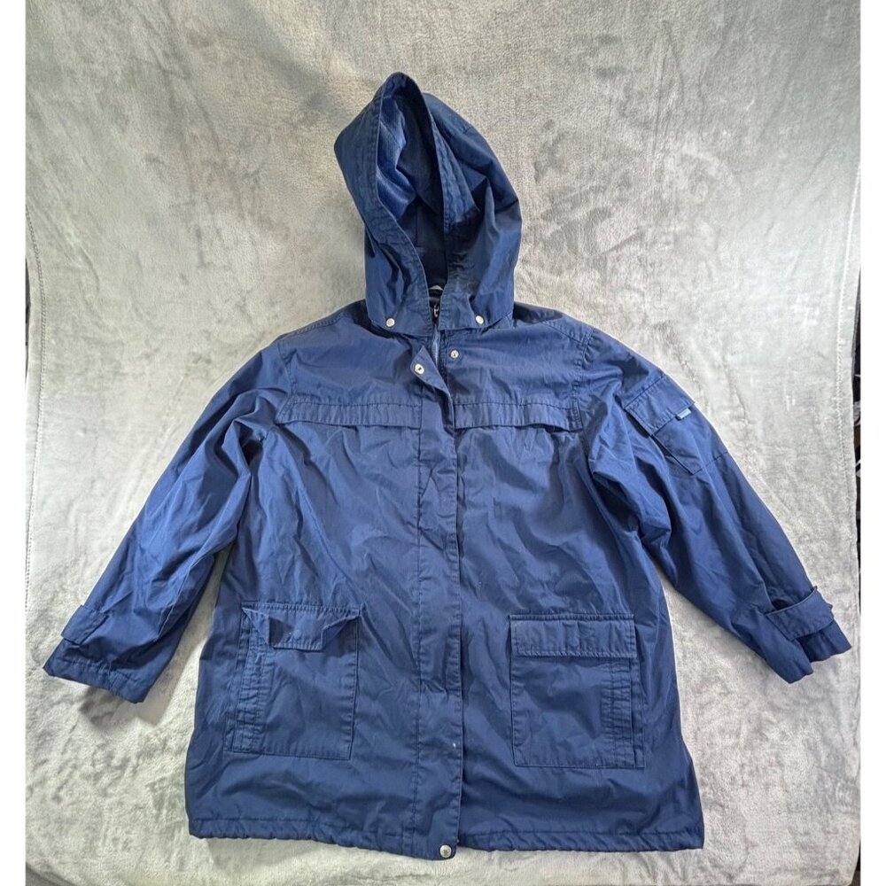 Hunter's Run Jacket women's 1X Blue Zip up long sleeve lightweight jacket